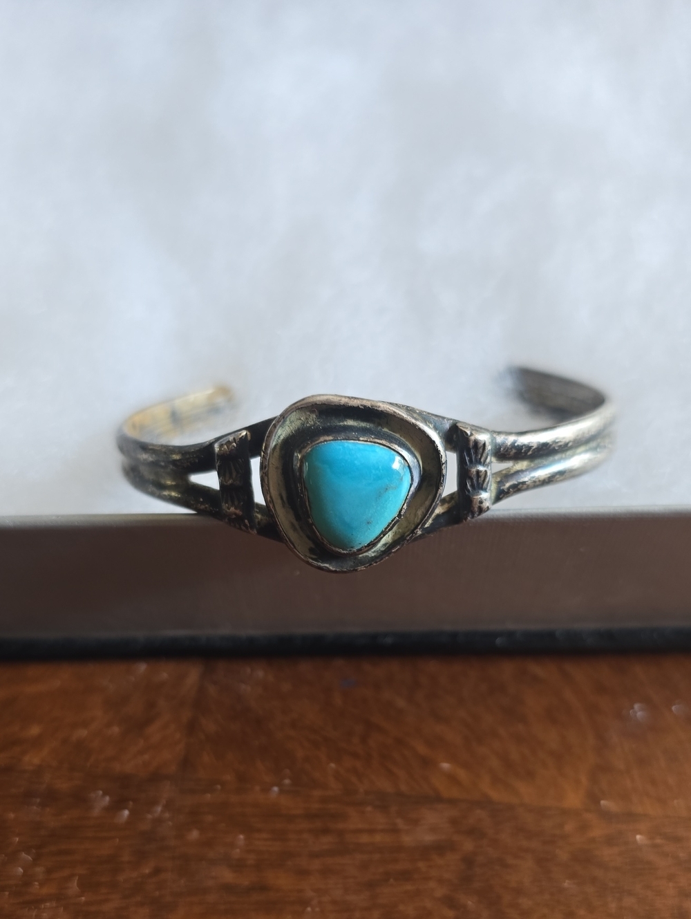 Sterling Silver Turquoise Cuff Bracelet - Blue Stone